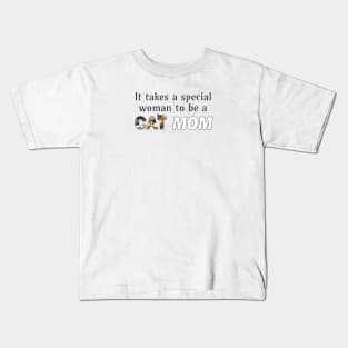 It takes a special woman to be a cat mom - Somali abyssinian cat long hair cross oil painting word art Kids T-Shirt